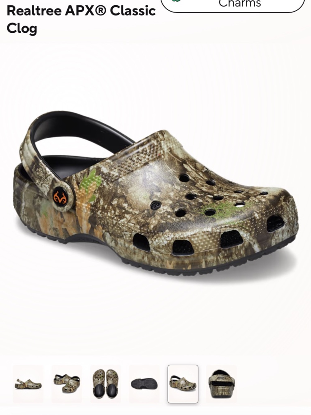 RealTree Mossy Oak CROCS Slip-On Clog in Green and Brown